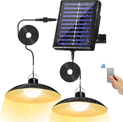 SOLAR DOUBLE HEAD HANGING LIGHT - لمبات طاقة شمسية