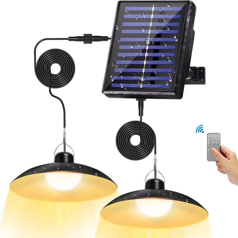 SOLAR DOUBLE HEAD HANGING LIGHT - لمبات طاقة شمسية SOLAR DOUBLE HEAD HANGING LIGHT - لمبات طاقة شمسية